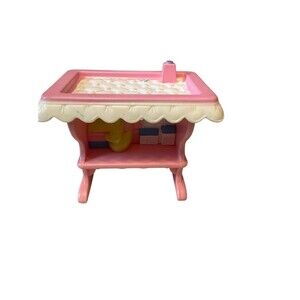 Fisher-Price Loving Family Dollhouse 1994 Pink Baby Changing Table for Nursery